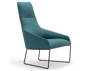 ALYA BU1538 - Sled base upholstered armchair with armrests by Andreu World - view 2